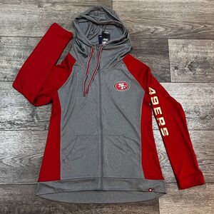 NWT! San Francisco 49ers Fanatics Blind Side Lightweight Full-Zip Hoodie Medium